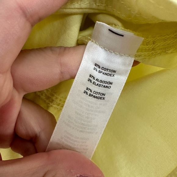 Chicos Womens Cotton Blend Lemon  Yellow Zip Up Windbreaker Jacket size 0 - Picture 3 of 5